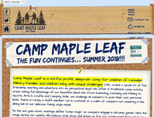 Tablet Screenshot of campmapleleaf.net